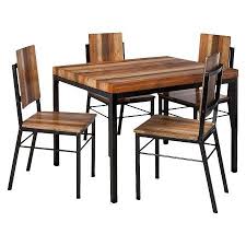 Hernwood Dining Table Brown Threshold Brown Dining Table Dining Table Metal Base Dining Table