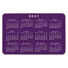 White 2021 Calendar On Purple Background Template Magnet Zazzle Com In 2021 Purple Backgrounds 2021 Calendar Calendar