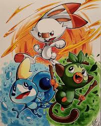 Apprendre à dessiner un pokemon en quelques étapes simples. Dessin Pokemon Bouclier Et Pokemon Epee Par Justin George