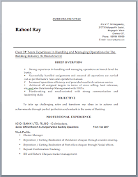 bank operations manager resume