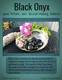 Metaphysical Information About Black Onyx Shown In Tumbled Stones Crystals And Gemstones Energy Crystals Stones And Crystals