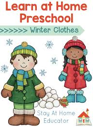 Here are several summer water activities for preschoolers, outdoor play activities for preschoolers to do this summer, as well as summer crafts for preschoolers. Free Winter Clothes Theme Preschool Lesson Plans Stay At Home Educator