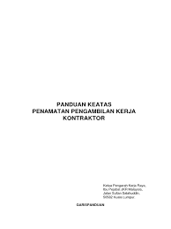 Panduan Penamatan Pengambilan Kerja Kontraktor
