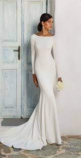 Hochzeitskleid 2019 42 Stunning Long Sleeve Wedding Dresses Are Always In Style C Wedding Dresses Satin Wedding Dress Long Sleeve Form Fitting Wedding Dress