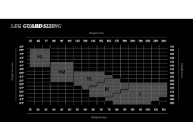 storelli legguard size chart jpg