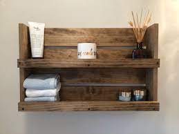 Bathroom Rustic Shelf Bathroom Storage Wall Mounted Shelves Etsy Bathroom Wall Shelves Rustic Shelves Wall Mounted Shelves