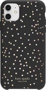 Apple iphone 11 pro max. Kate Spade New York Protective Hard Shell Case For Apple Iphone 11 Pro Max Gold Crystal Gem Pearl Soft Touch Disco Dots Black Ksiph 132 Stddb Best Buy