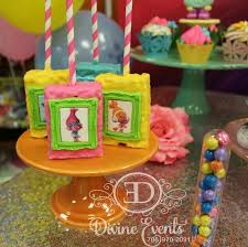Birthday Rice Krispie Treats Trolls Inspired Rice Crispy Treats Trolls Birthday Party Krispie Treats Rice Krispie Treats
