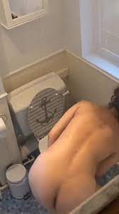 Pregnant naked wife cleaning the bathroom.. trailer - ThisVid.com