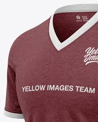 Download Men S Heather V Neck T Shirt Mockup Front Half Side View In Apparel Mockups On Yellow Images Object Mockups