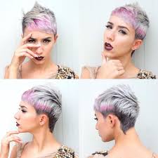 Iro Fur Frauen Kurzhaarschnitt Modern Grau Pink Pastell Kurze Haare Pastell Gewagte Kurzhaar Kurzhaar Pixie