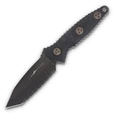 Microtech SOCOM Alpha Mini Fixed Blade Knife (Signature Series, Serrated DLC /Carbon Fiber) MT114M3DLCCFS - Smoky Mountain Knife Works