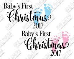 Download Baby S First Christmas Ornament Decal Svg Cut File Set