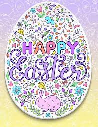 Disney easter coloring pages 6. Happy Easter Easter Coloring Book Pages Large Print One Sided Stress Relieving Relaxing Coloring Book For Grownups Women Girls Youths Fun Color For Color Therapy Perfect Gifts Volume 1 Nicoll