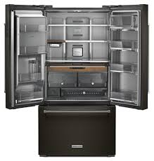 Consumers looking to save money on appliances. Krfc704fbskitchenaid 23 8 Cu Ft 36 Counter Depth French Door Platinum Interior Refrigerator With Printshield Finish Black Stainless Steel With Printshield Finish Black Stainless Steel With Printshield Tm Finish Queen City Audio Video