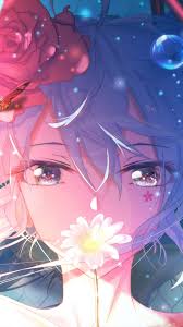 Download batman minimalist hd 4k> download. Miku Anime Girl Flowers 4k Ultra Hd Mobile Wallpaper