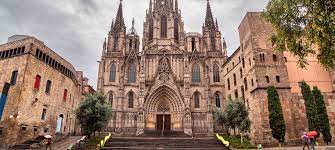 The giant gothic barcelona cathedral is a focal point of interest in the gothic quarter (historic old town). Barcelona Cathedral In Barcelona Spain Info In English