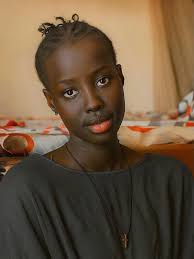 No makeup, no wig, no eyelashes, no cream, it's simply pure South Sudanese  beauty.