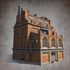 3d Model Brick Factory Factory Architecture Brick Old Factory