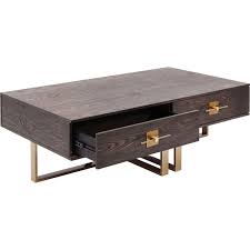 In a modern linear silhouette, the osaka coffee table features storage at the top for moving remotes, magazines + books out of plain sight. Vintage Wooden Coffee Table Osaka Kare Design