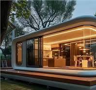 Minimalist Apple Cabin Living Unit House for Outdoor Hospitality and  Glamping