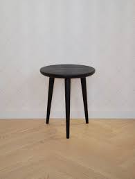 Black Solid Oak Stools Small Side Table Side Table Etsy Modern Side Table Small Coffee Table Small Side Table