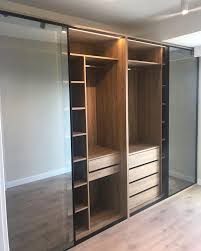 reflekte cam kapakli ray dolap 3 luks gardirop dolaplar siyah dolap