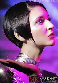 Frisuren Bilder: Kinnlanger Bob hinters Ohr geklemmt