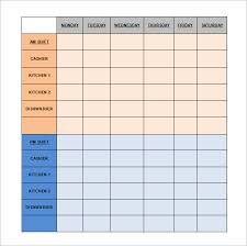 restaurant schedule template 18 free excel word