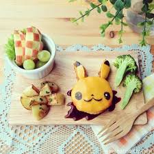 Pikachu Belle Assiette Nourriture Drole Art Alimentaire