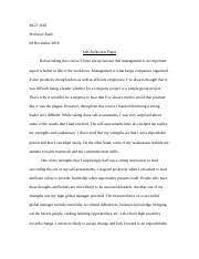 Looking for a helpful apa format guide? Self Reflection Paper Docx Mgt 3120 Professor Bailo 08 November 2018 Self Reflection Paper Before Taking This Course I Have Always Known That Course Hero