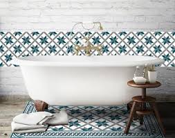 Cra C Dence Adha C Sive Carreaux De Ciment Marguerite Bleu Canard 40x200cm Vinyle Adha C Sif Adhesif Carreaux De Ciment Vinyle Carreaux De Ciment Carreau De Ciment