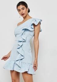 One Shoulder Ruffle Dress
