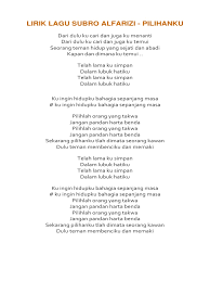 Lirik Lagu Subro Alfarizi