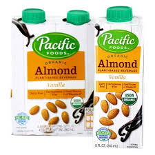organic almond milk 4 pack vanilla
