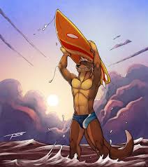 1064895 illustration, cartoon, surfboards, furry, comics, surfers, Person,  screenshot - Rare Gallery HD Wallpapers