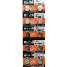Maxell Lr44 A76 Alkaline Button Battery 1 5v 20 Pack Free Shipping