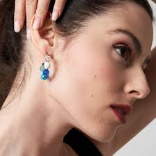 Orecchini a cerchio Sea Mist mini con perline Susan Alexandra