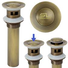 Maybe you would like to learn more about one of these? Pop Up Waste With Overflow Push Button Click Clack Bath Kitchen Sink Antique Brass Sanlingo Ceres Webshop