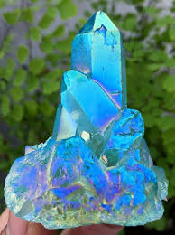 #quartz #quartz crystal #crystal cluster #quartz crystals #clear quartz #large crystal #crystal #crystals #enchanted #fairy #faery #faerie #fae #fairy tale #fairytale #forest #woodland #blue. 71g Light Blue Aura Quartz Crystal Titanium Bismuth Silicon Cluster Rainbows871 Crystals Crystals And Gemstones Blue Aura Quartz