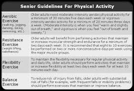 Senior Guidelines For Physical Activity Chart Senior Fitness Exercise Physical Activities