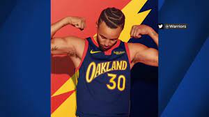 Stephen curry supports oakland 39 s black owned businesses with google. Golden State Warriors Unveil Oakland Forever Jerseys Honoring We Believe Team Abc7 San Francisco