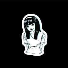 Black And White Manga Stickers Big Size Tomie Anime Sticker Black And White Manga Sticker Ito Juni Tomie Sticker Kawaii Fanart Sti Anime Anime Stickers Sticker Bomb