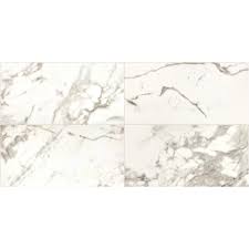 Daltile Marble View Calacatta Polished 12 In X 24 In Color Body Porcelain Floor And Wall Tile 15 12 Sq Ft Case