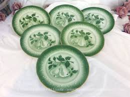 Vendu Six Anciennes Petites Assiettes Aux Poires Vertes Luneville Le Grenier De Lisette Petites Assiettes Poire Assiette