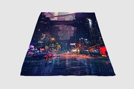 Maybe you would like to learn more about one of these? Cyberpunk Futuristic City Fleece Blanket