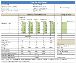 how to do time study for garment operations time motion