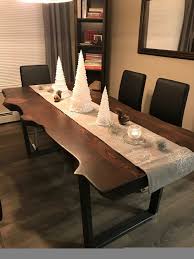 First Time Making A Kitchen Table From A Live Edge Slab Was A Great Opportunity To Learn How To Use Live Edge Kitchen Table Live Edge Table Kitchens Live Edge