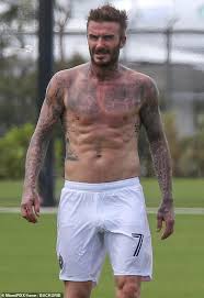 It's unclear what the tat is exactly, as beckham posted a. David Beckham Displays His Hunky Tattooed Torso As He Goes Shirtless For A Football Game Oltnews