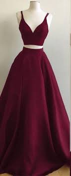 Burgundy Prom Dress Simple Prom Dress Cheap Prom Dress Two Piece Prom Dresses Straps Sleeveless Puffy A Line Evening Gowns Piece Prom Dress Gowns Prom Dresses Sleeveless